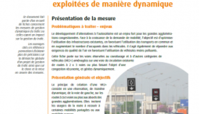 Voies réservées au covoiturage