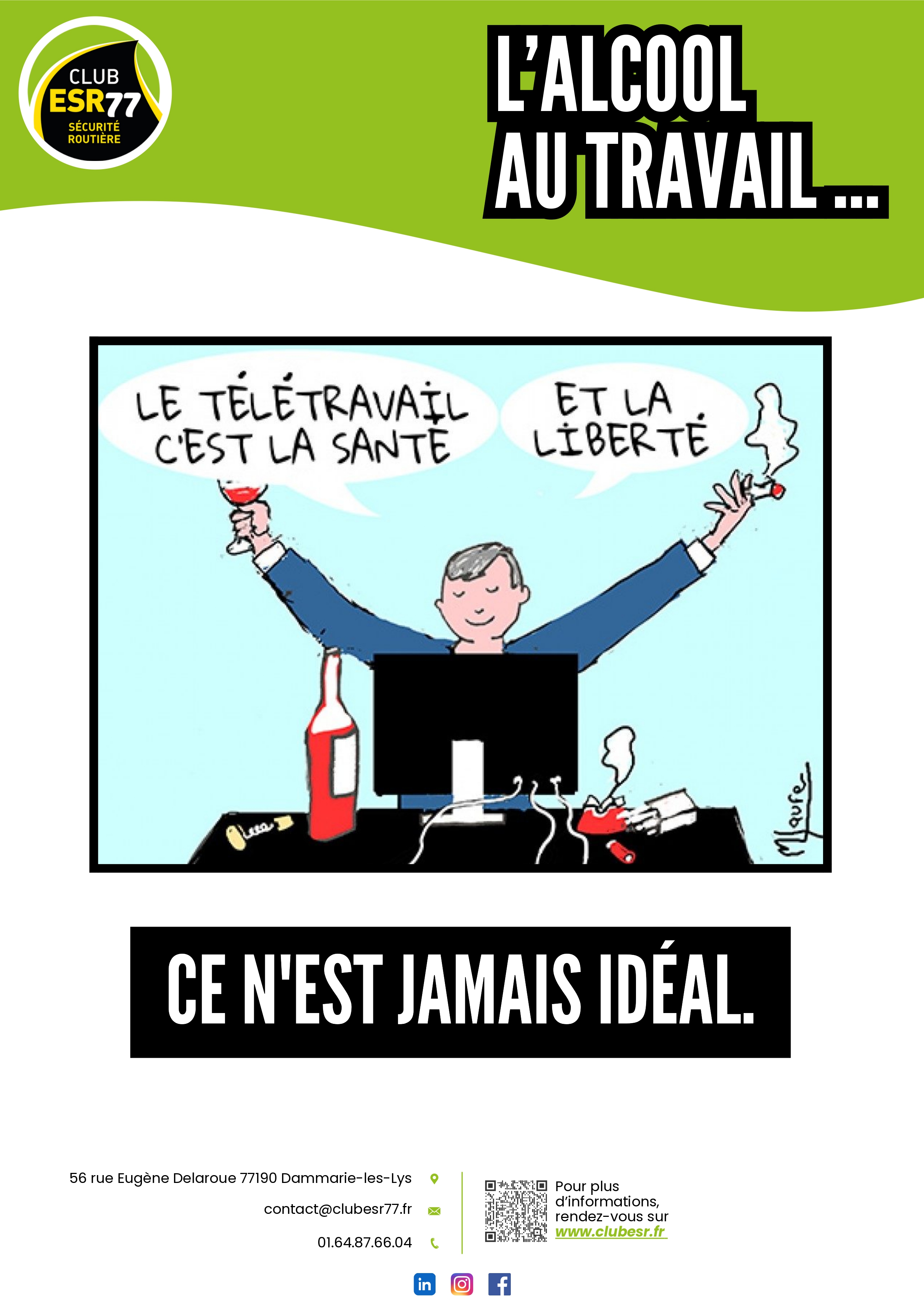 Alcool Teletravail ideal